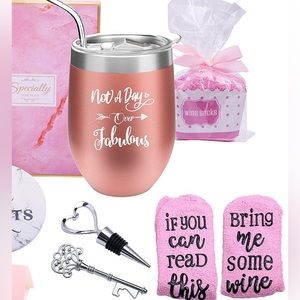 Yorktend Not a Day Over Fabulous Wine Tumbler